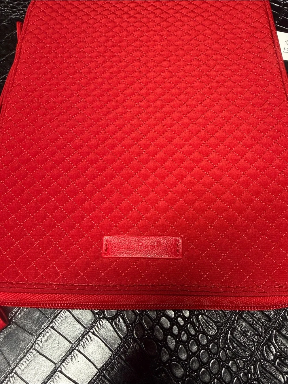 Vera Bradley Red Quilted Iconic Tablet Tamer Organizer